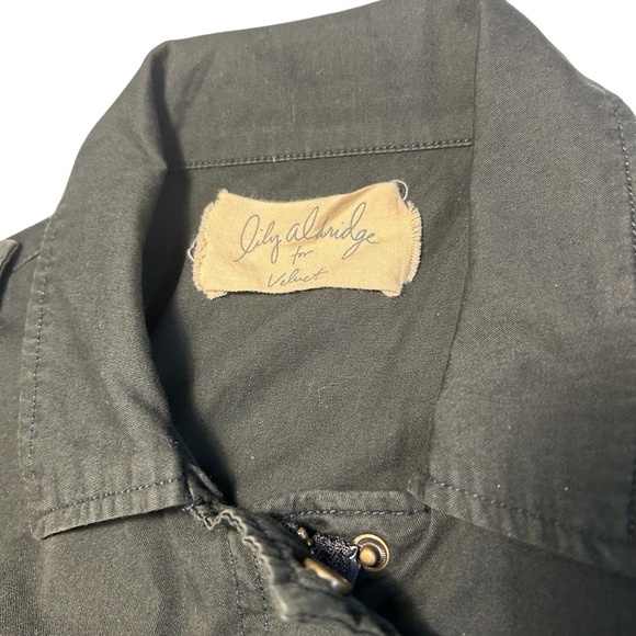Lily Aldridge for Velvet Ruby Lightweight Utility Army Jacket Gray Size XS - Picture 8 of 14